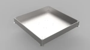 Modern kentsel alanlar ve peyzaj projeleri için peyzaj entegreli, taş dolgulu gizli metal müdahale kapağı uygulaması