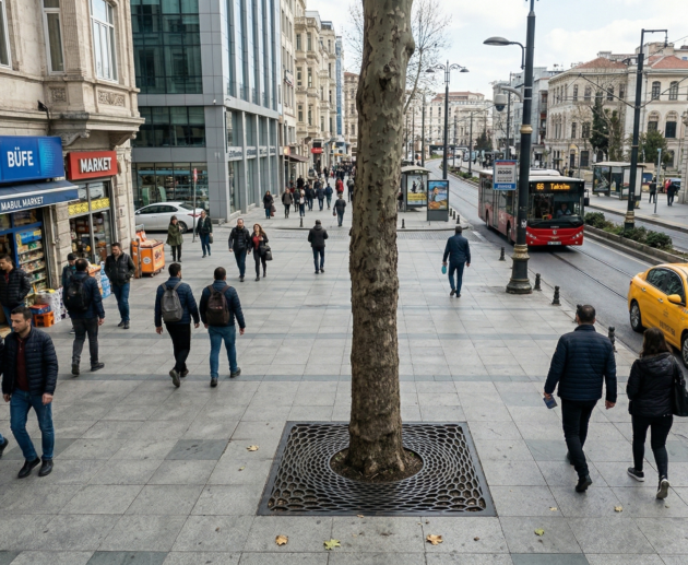 Dış mekan koşullarına uygun, dayanıklı S235JR çelik, korozyona dirençli paslanmaz çelik ve hafif alüminyum gibi farklı malzeme seçenekleriyle üretilen, tercih ettiğiniz RAL renk kodunda boyanan ağaç dibi ızgaraları. TSE kalite standartlarında üretim.