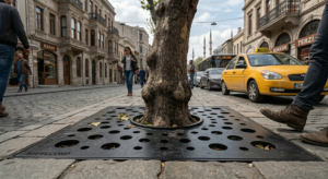 Dış mekan koşullarına uygun, dayanıklı S235JR çelik, korozyona dirençli paslanmaz çelik ve hafif alüminyum gibi farklı malzeme seçenekleriyle üretilen, tercih ettiğiniz RAL renk kodunda boyanan ağaç dibi ızgaraları. TSE kalite standartlarında üretim.