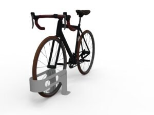 Modern şehir projeleri için tasarlanan STEECORP STC-BYC metal bisiklet durağı uygulaması.