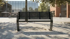 Modern projeler için tasarlanan STEECORP endüstriyel bank metal oturma ünitesi uygulaması