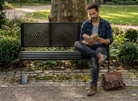 Modern projeler için tasarlanan STEECORP endüstriyel bank metal oturma ünitesi uygulaması