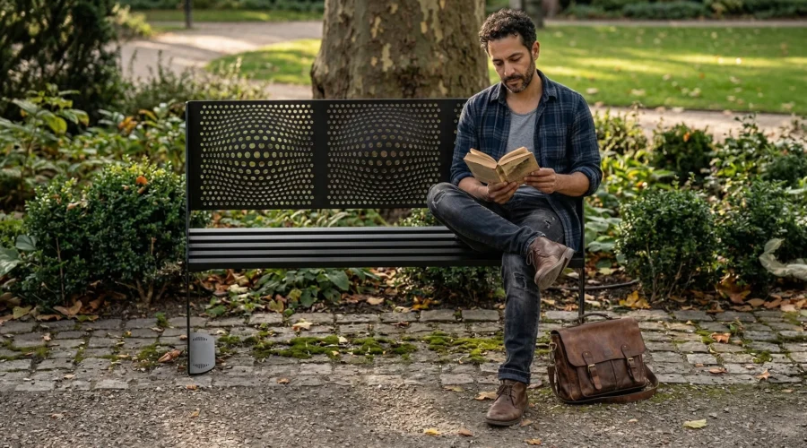 Modern projeler için tasarlanan STEECORP endüstriyel bank metal oturma ünitesi uygulaması