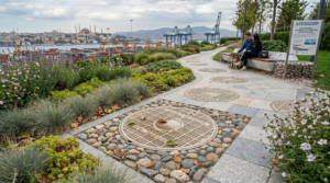 STEECORP menteşeli kompozit rögar kapağı altyapı uygulaması.