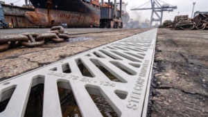 STEECORP kompozit kanal ızgarası ölçüleri ve teknik çizim tablosu.